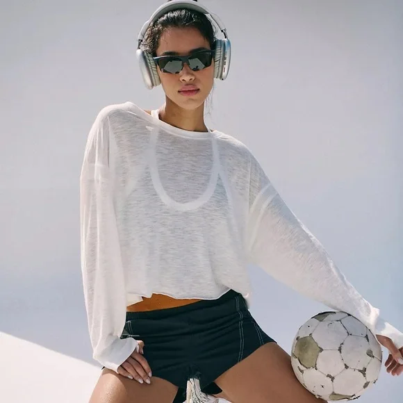 Free people FP movement my time layer open back crop top - Picture 2 of 5